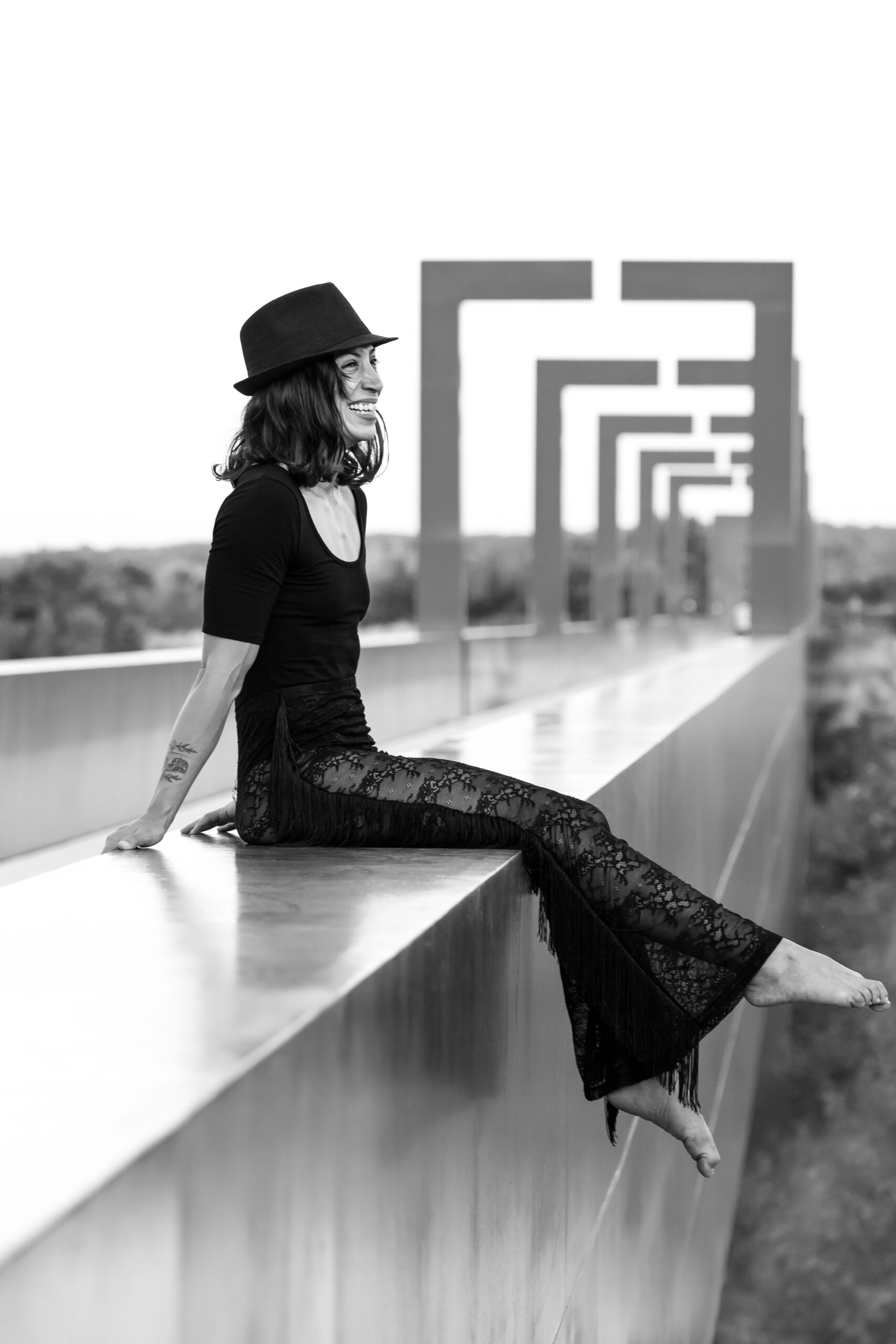 Une danseuse sur le pont de Cergy